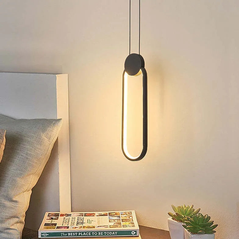 Black Light Single Pendant For Study Room Nyla Metal & Acrylic Ip20