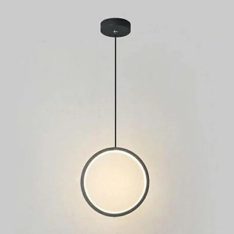 Black Light Single Pendant For Study Room Nyla Metal & Acrylic Ip20