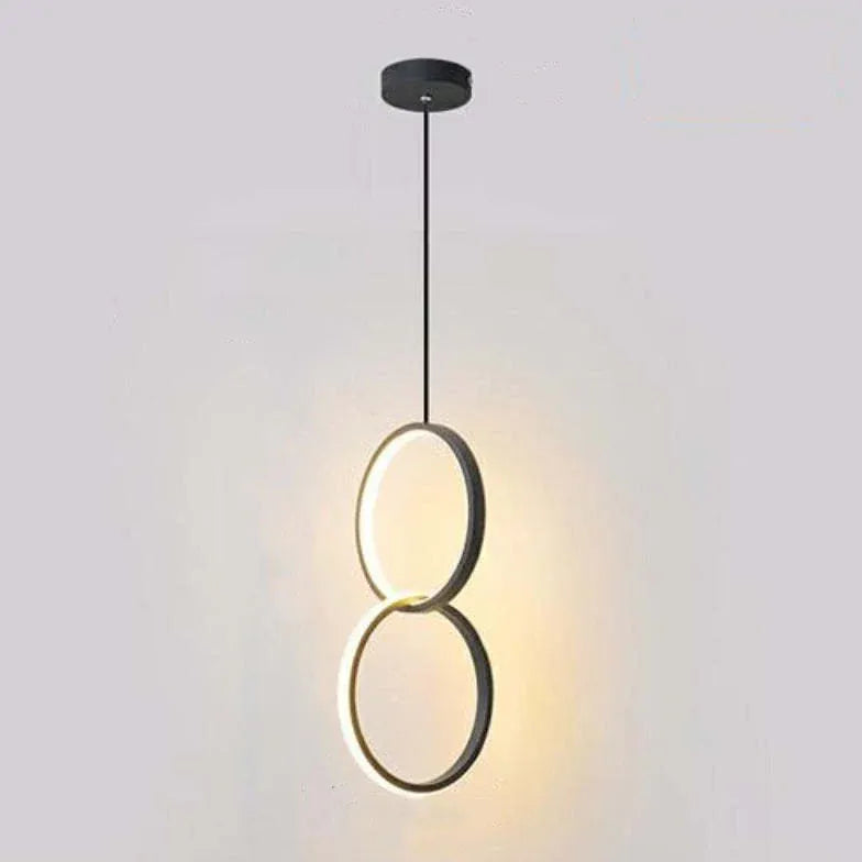 Black Light Single Pendant For Study Room Nyla Metal & Acrylic Ip20