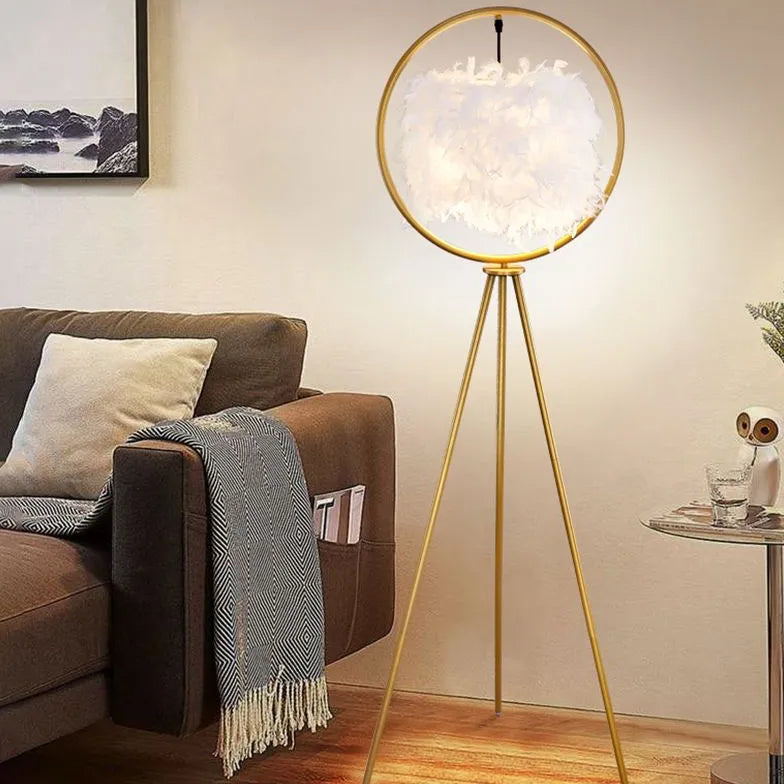 Black Tripod Floor Lamp For Bedroom O'moore Metal Ip20 Plug Led