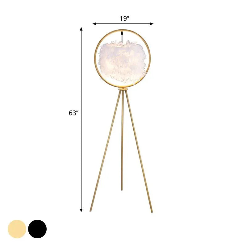 Black Tripod Floor Lamp For Bedroom O'moore Metal Ip20 Plug Led