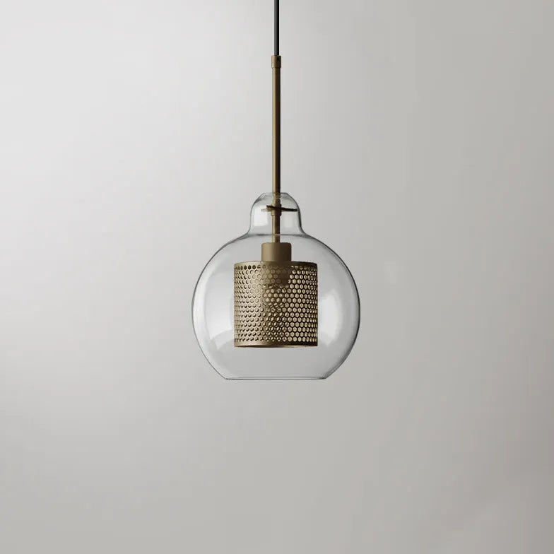 Bedside Pendant Light For Bedroom Oneal Metal & Glass