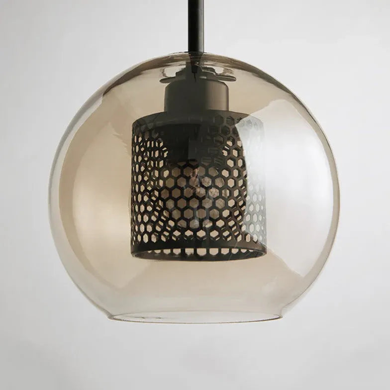 Bedside Pendant Light For Bedroom Oneal Metal & Glass