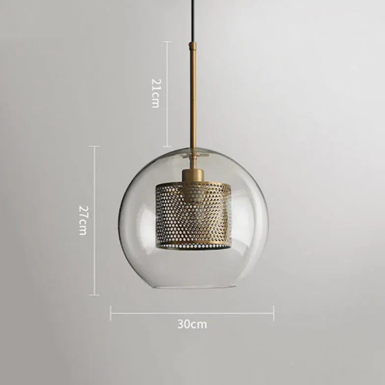 Bedside Pendant Light For Bedroom Oneal Metal & Glass