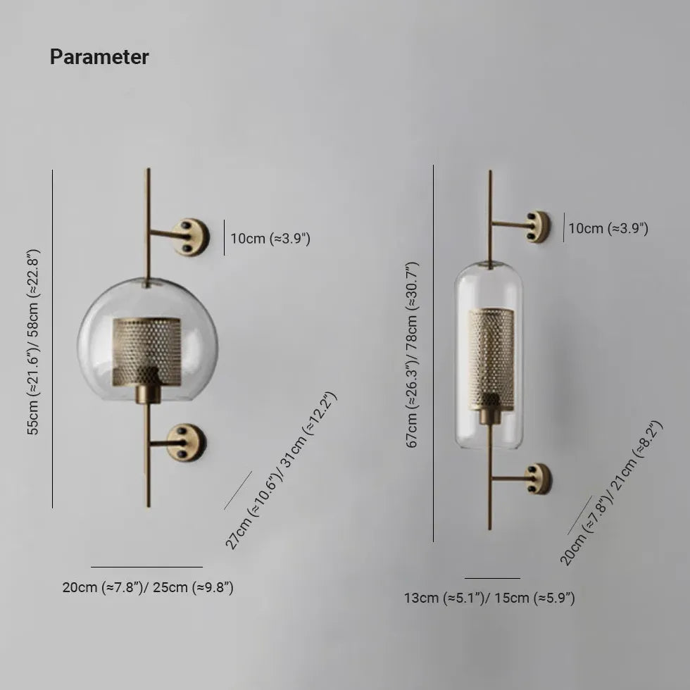 Wandleuchte innen design Glasball Modern minimalistisch