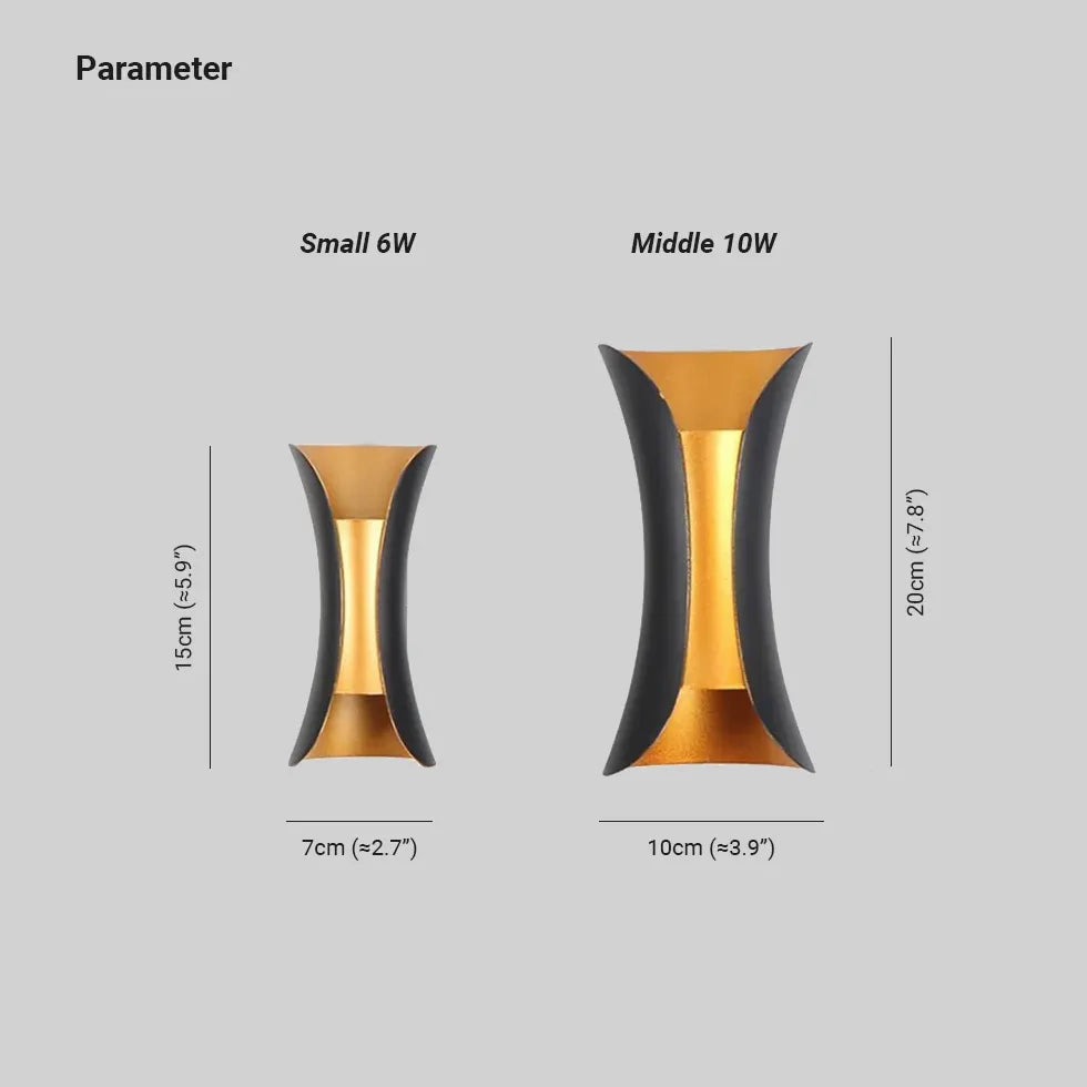 Up & Down Light Orr Metal Ip65 Warm White Led