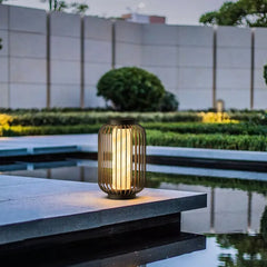 Brown Floor Lamp & Lanterns Orr Metal Led Ip65 Outdoor