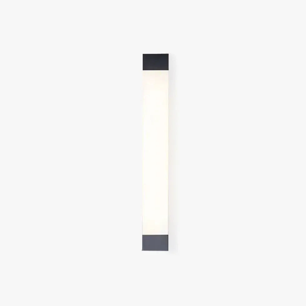 Black Outdoor Wall Light For Bathroom Linear Orr Metal & Acrylic Cool White