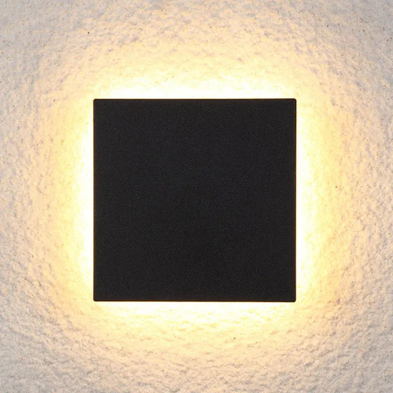 Black Outdoor Light Round Orr Metal Ip65