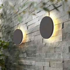 Black Outdoor Light Round Orr Metal Ip65