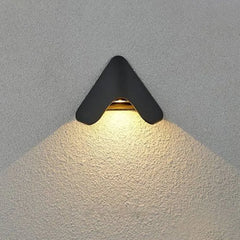 White Outdoor Wall Light Triangle Orr Aluminium Warm White