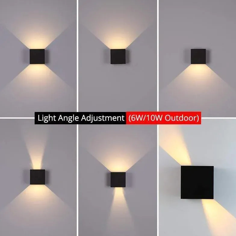 Black Up & Down Light Square Orr Metal Neutral Light