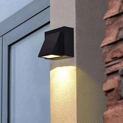 Modern Metal Led Outdoor Black Up & Down Light