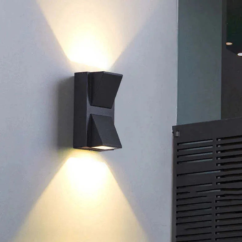 Modern Metal Led Outdoor Black Up & Down Light