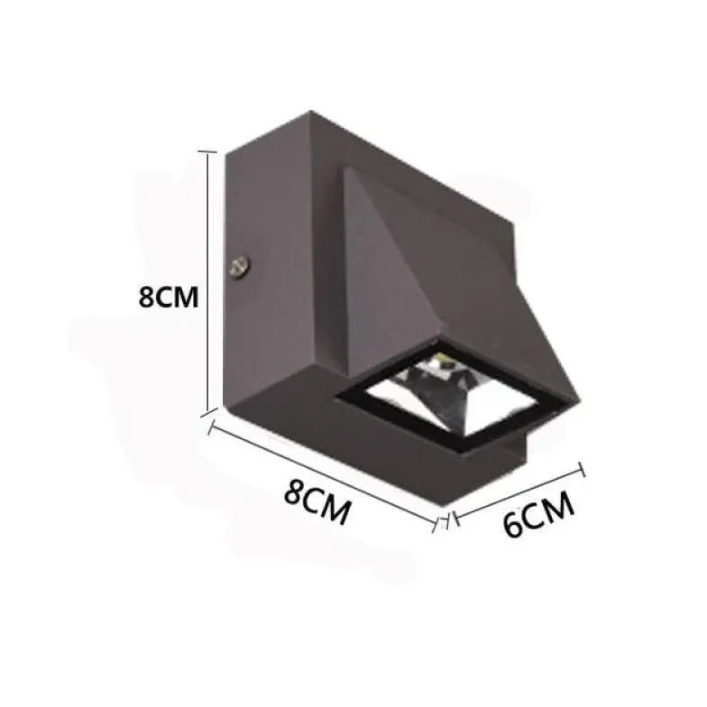 Modern Metal Led Outdoor Black Up & Down Light