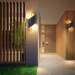 Black Outdoor Wall Light For Bedroom Modern Metal