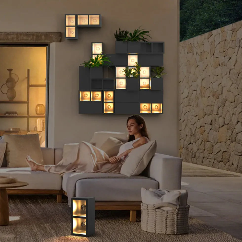 außenwandleuchte led ip65 elegante cube design für außen