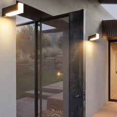 Black Outdoor Wall Light Orr Aluminium Warm White Led Outdoor