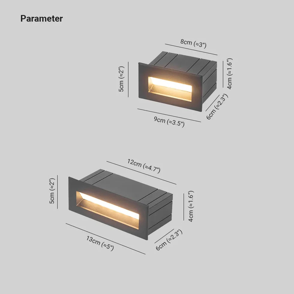 LED Wandeinbauleuchte Treppenbeleuchtung für stilvolle Außenbereiche