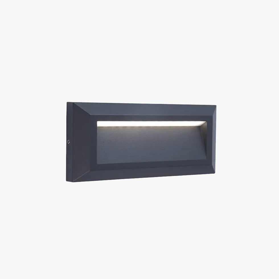 Black Tile & Brick Light Rectangular Orr Metal Outdoor Ip65