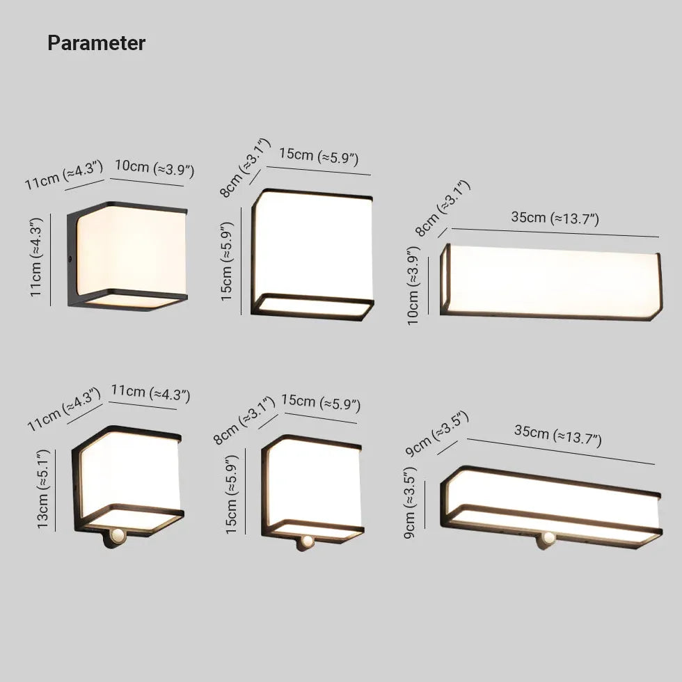 außenwandleuchten solar moderne outdoor beleuchtung rechteckig elegant