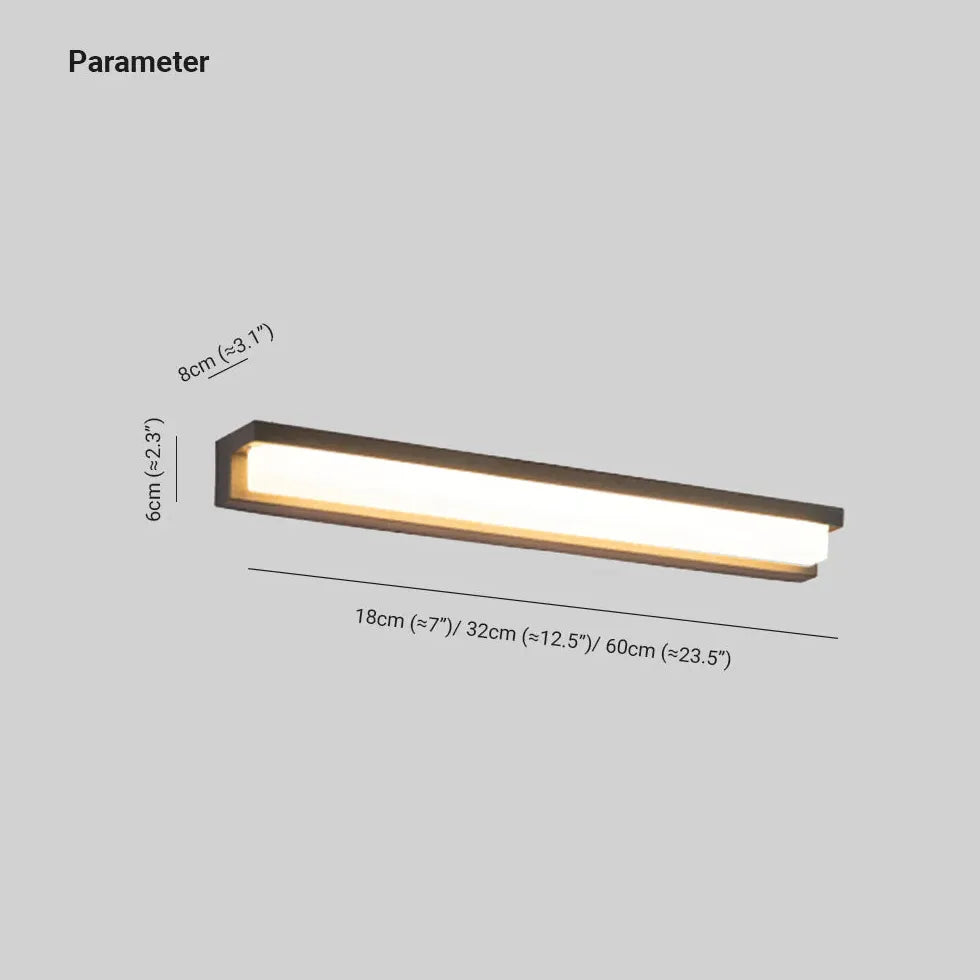 Black Solar Hybrid Rectangular Orr Metal & Acrylic Led Warm White Solar Outdoor Ip65