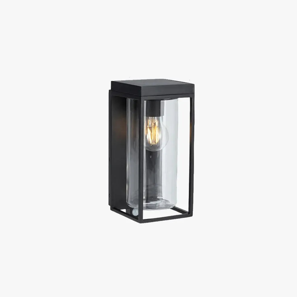 Black Lanterns Rectangular Orr Metal & Glass Ip65 Solar