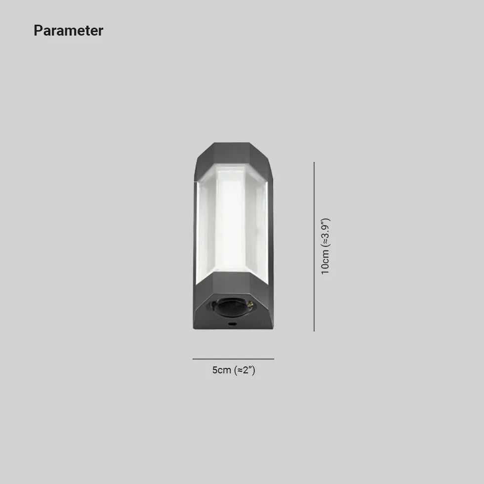 Black Up & Down Light Orr Metal Warm White Ip65 Outdoor