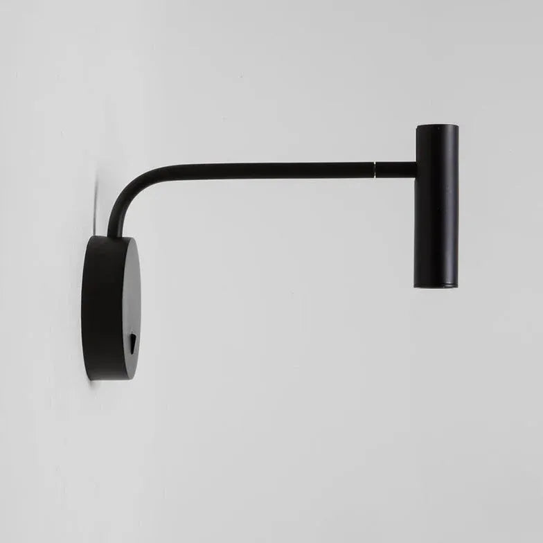 Black Single Arm Wall Light For Bedroom Orr Metal & Acrylic Warm White