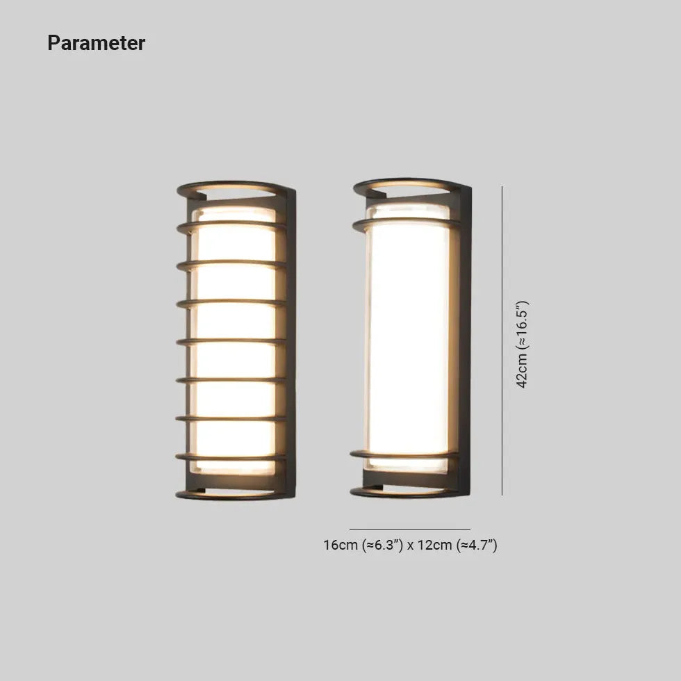 Outdoor Wall Light Orr Metal & Acrylic Ip65 Outdoor