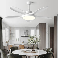 Black Ceiling Fan With Light For Study Room Ozawa Metal Led