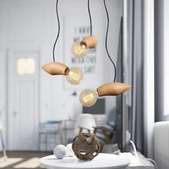 Statement Pendant Light For Bedroom Ozawa Metal & Wood Ip20