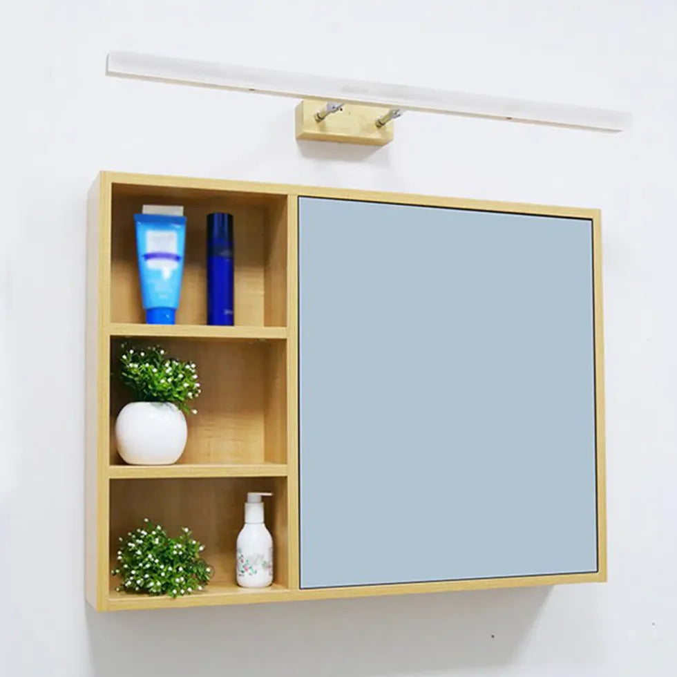 Mirror Light For Bathroom Ozawa Wood Cool White Led