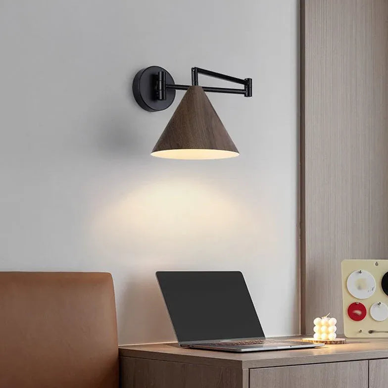 Single Arm Wall Light For Bedroom Cone Ozawa Metal Led Ip20