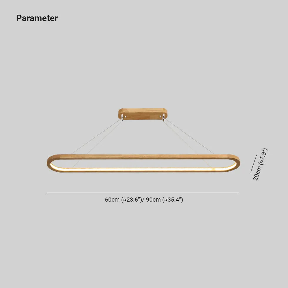 Pendelleuchte oval aus Massivholz modern skandinavisch