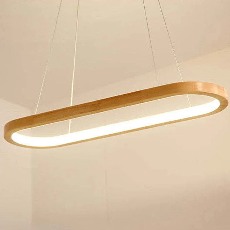 Bar Pendant Light For Kitchen Oval Ozawa Wood Dimmable