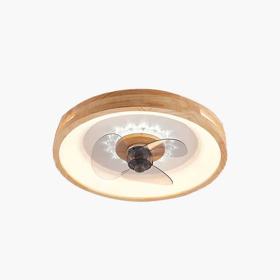 Ceiling Fan With Light For Bedroom Ozawa Wood Dimmable Led