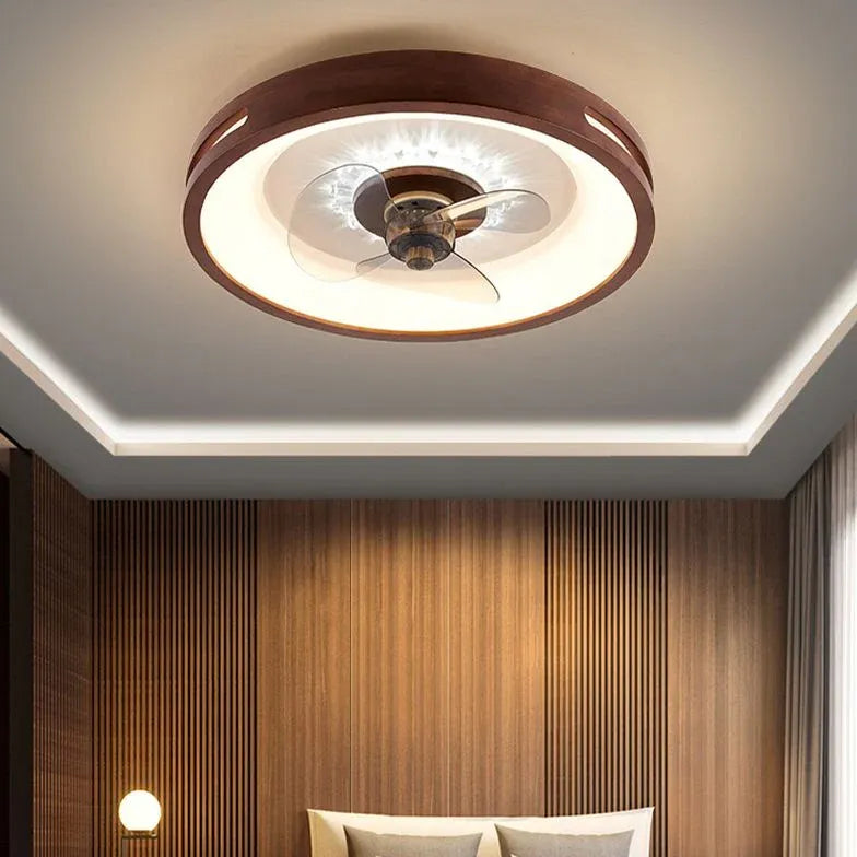 Ceiling Fan With Light For Bedroom Ozawa Wood Dimmable Led