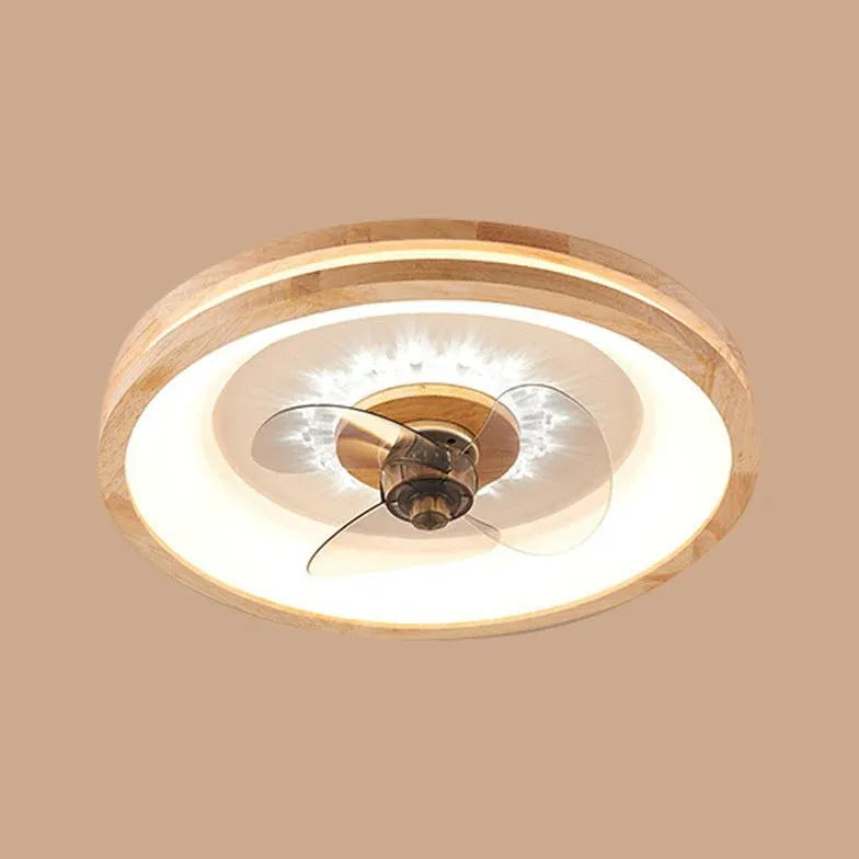 Ceiling Fan With Light For Bedroom Ozawa Wood Dimmable Led