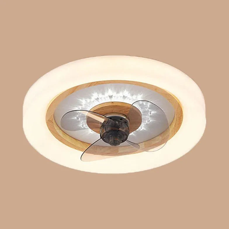 Ceiling Fan With Light For Bedroom Ozawa Wood Dimmable Led