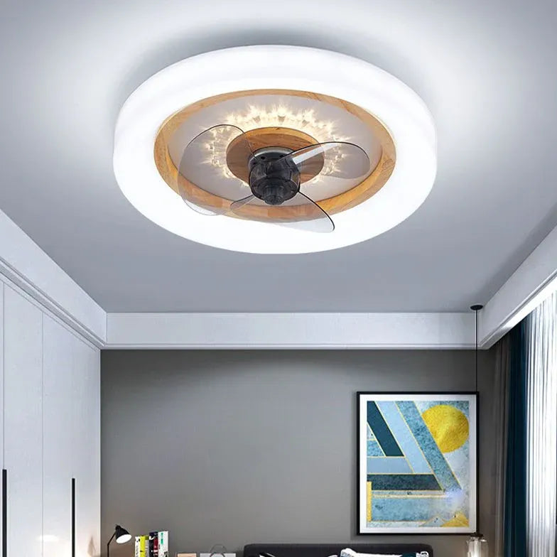 Ceiling Fan With Light For Bedroom Ozawa Wood Dimmable Led