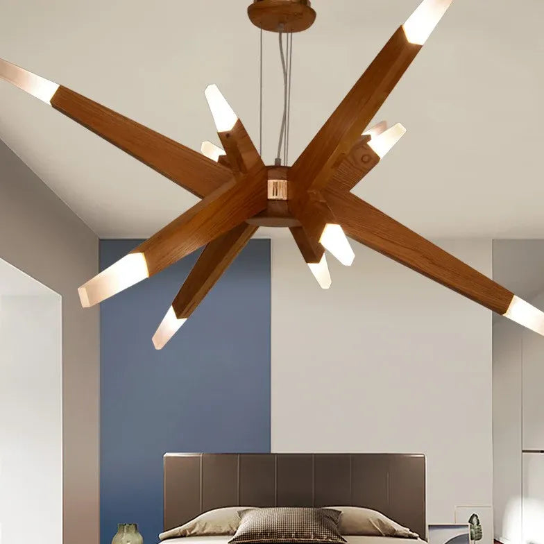 Chandelier For Bedroom Ozawa Wood Led