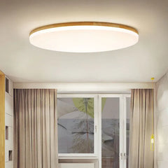 Low Ceiling Light For Bedroom Round Ozawa Wood Led Ip20 Warm White