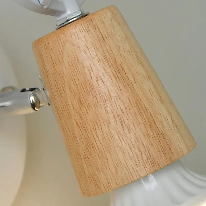 Single Arm Wall Light For Bathroom Ozawa Wood Ip44 Led