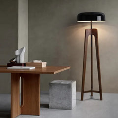 Black Tripod Floor Lamp For Study Room Ozawa Wood