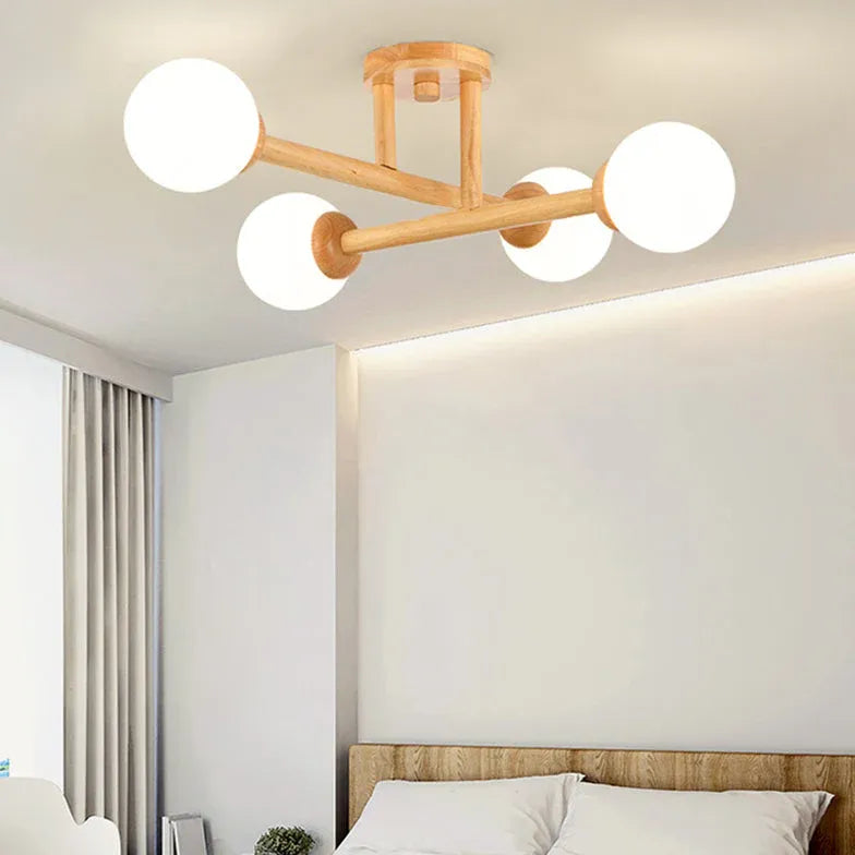 Semi-flush Light For Bedroom Ozawa Wood