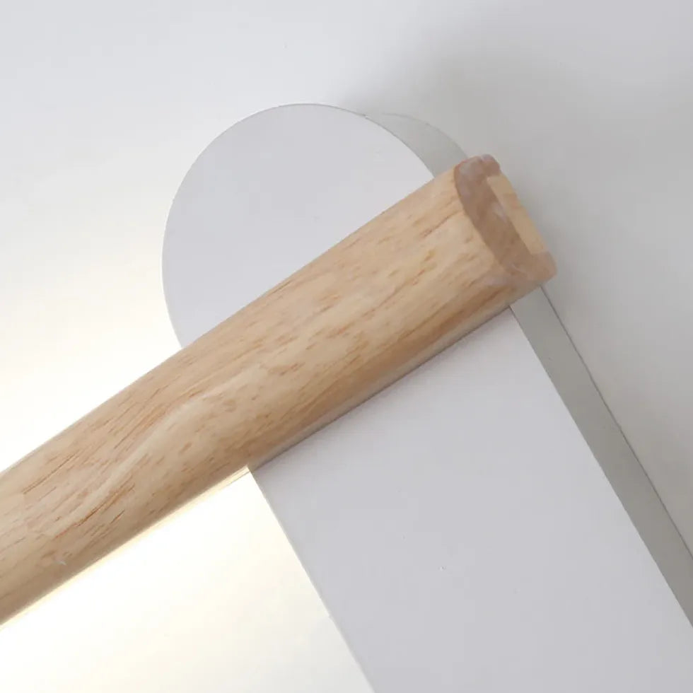 Flush Wall Light For Bathroom Linear Ozawa Wood Ip44 Led