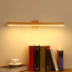 Picture Light For Bathroom Linear Ozawa Wood Ip44 Warm White