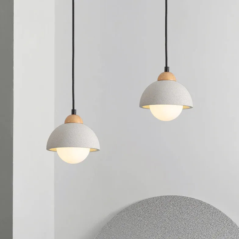 White Light Single Pendant For Kitchen Ozawa Cement Ip20