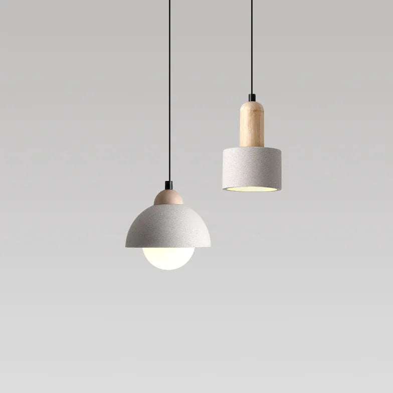 White Light Single Pendant For Kitchen Ozawa Cement Ip20